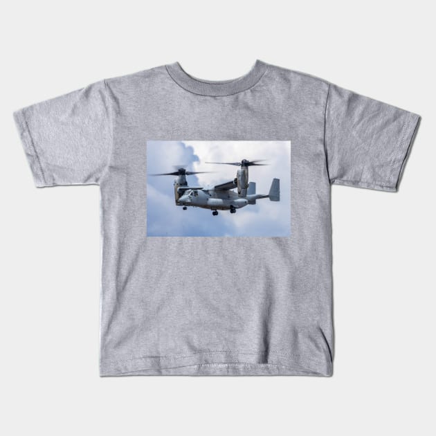 USMC MV-22 Osprey Hovering Kids T-Shirt by acefox1